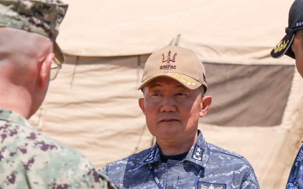 Distinguished international partners tour the RIMPAC 2026 humanitarian assistance and disaster relief camp