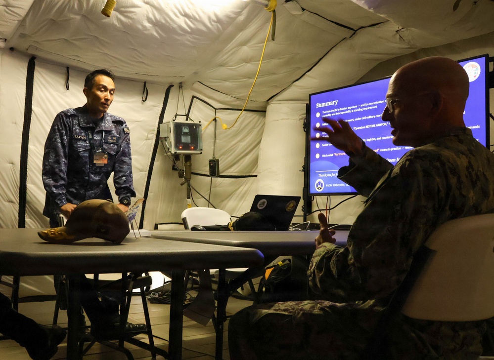Distinguished international partners tour the RIMPAC 2026 humanitarian assistance and disaster relief camp