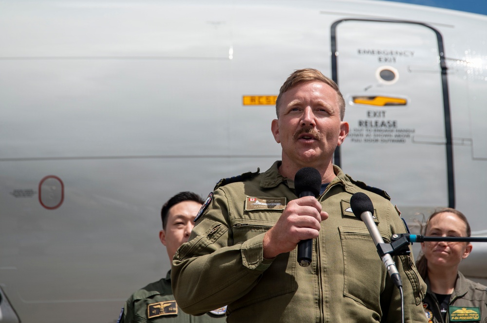 Maritime Patrol and Reconnaissance Aircraft component of Combined Task Force 172 participate in media availability for RIMPAC 2026