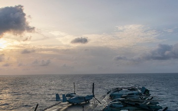 Sunrise on the Flight Deck of USS Tripoli