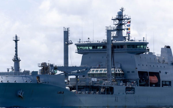 HMNZS Aotearoa (A11) departs Pearl Harbor to begin RIMPAC 2026 sea phase