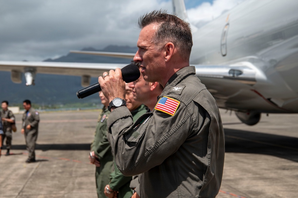 Maritime Patrol and Reconnaissance Aircraft component of Combined Task Force 172 participate in media availability for RIMPAC 2026