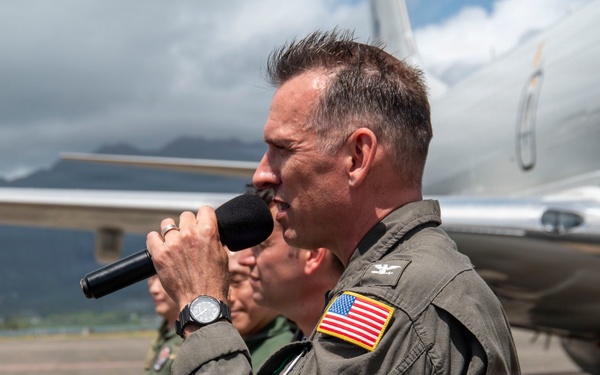 Maritime Patrol and Reconnaissance Aircraft component of Combined Task Force 172 participate in media availability for RIMPAC 2026