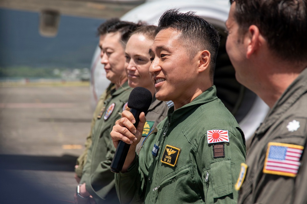 Maritime Patrol and Reconnaissance Aircraft component of Combined Task Force 172 participate in media availability for RIMPAC 2026