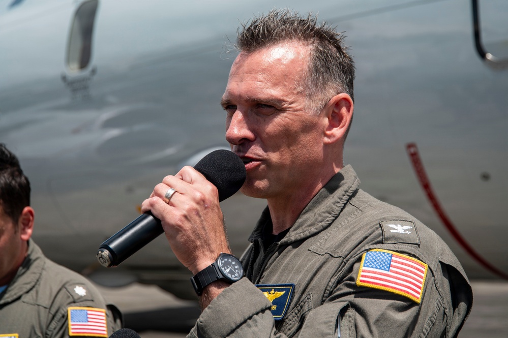 Maritime Patrol and Reconnaissance Aircraft component of Combined Task Force 172 participate in media availability for RIMPAC 2026