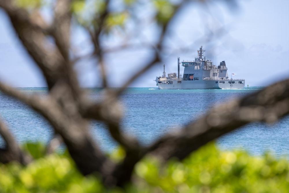 HMNZS Aotearoa (A11) departs Pearl Harbor to begin RIMPAC 2026 sea phase