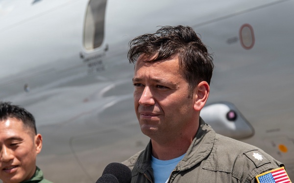 Maritime Patrol and Reconnaissance Aircraft component of Combined Task Force 172 participate in media availability for RIMPAC 2026