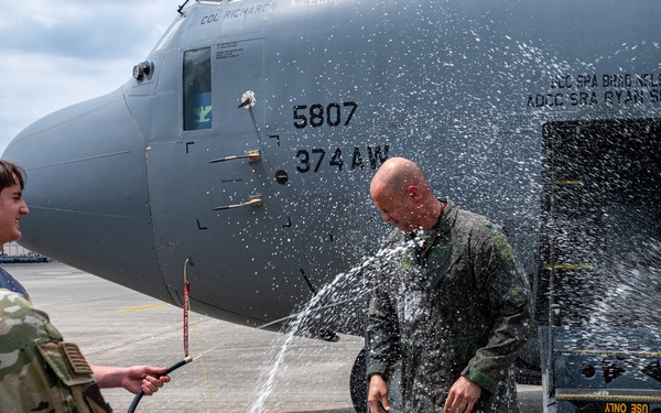 374 AW commander completes final flight