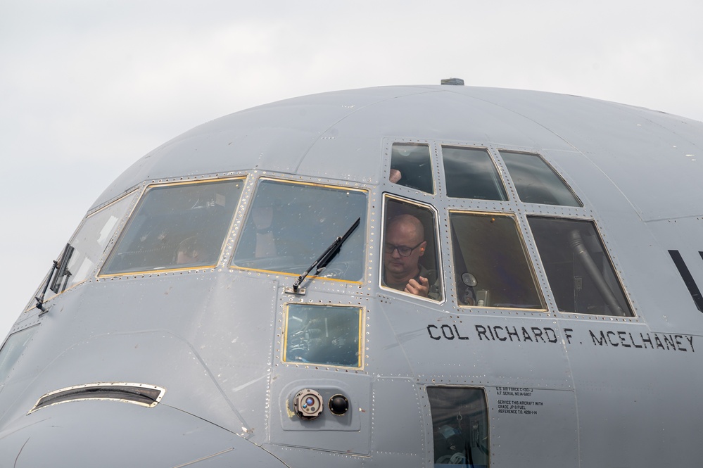 374 AW commander completes final flight