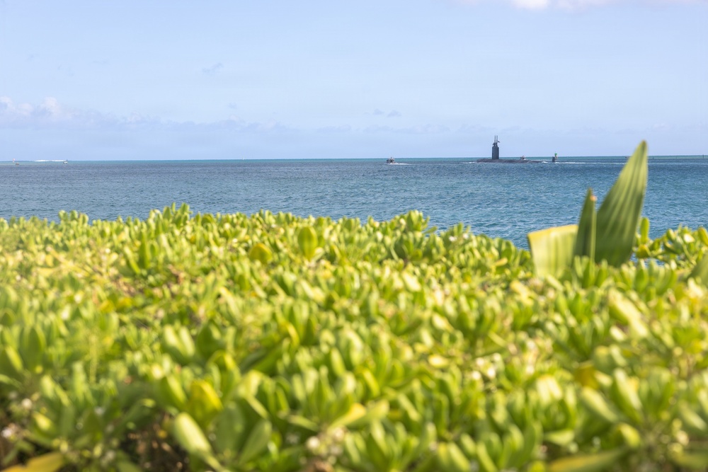 USS Columbia (SSN 771) departs Pearl Harbor to begin RIMPAC 2026 sea phase