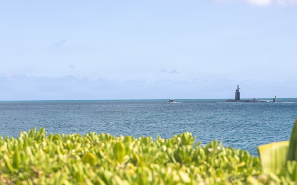 USS Columbia (SSN 771) departs Pearl Harbor to begin RIMPAC 2026 sea phase