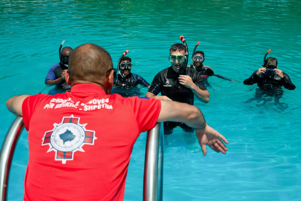 KFOR Soldiers train with Kosovo Search and Rescue ahead of dive certification