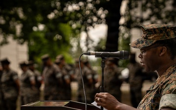 U.S. Marine Corps Forces, Europe and Africa conducts Headquarters Company change of command ceremony in Germany