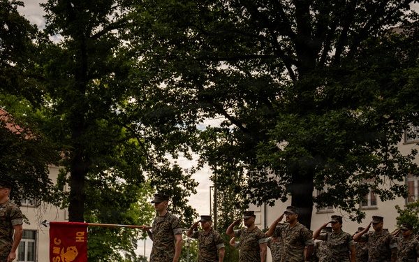 U.S. Marine Corps Forces, Europe and Africa conducts Headquarters Company change of command ceremony in Germany