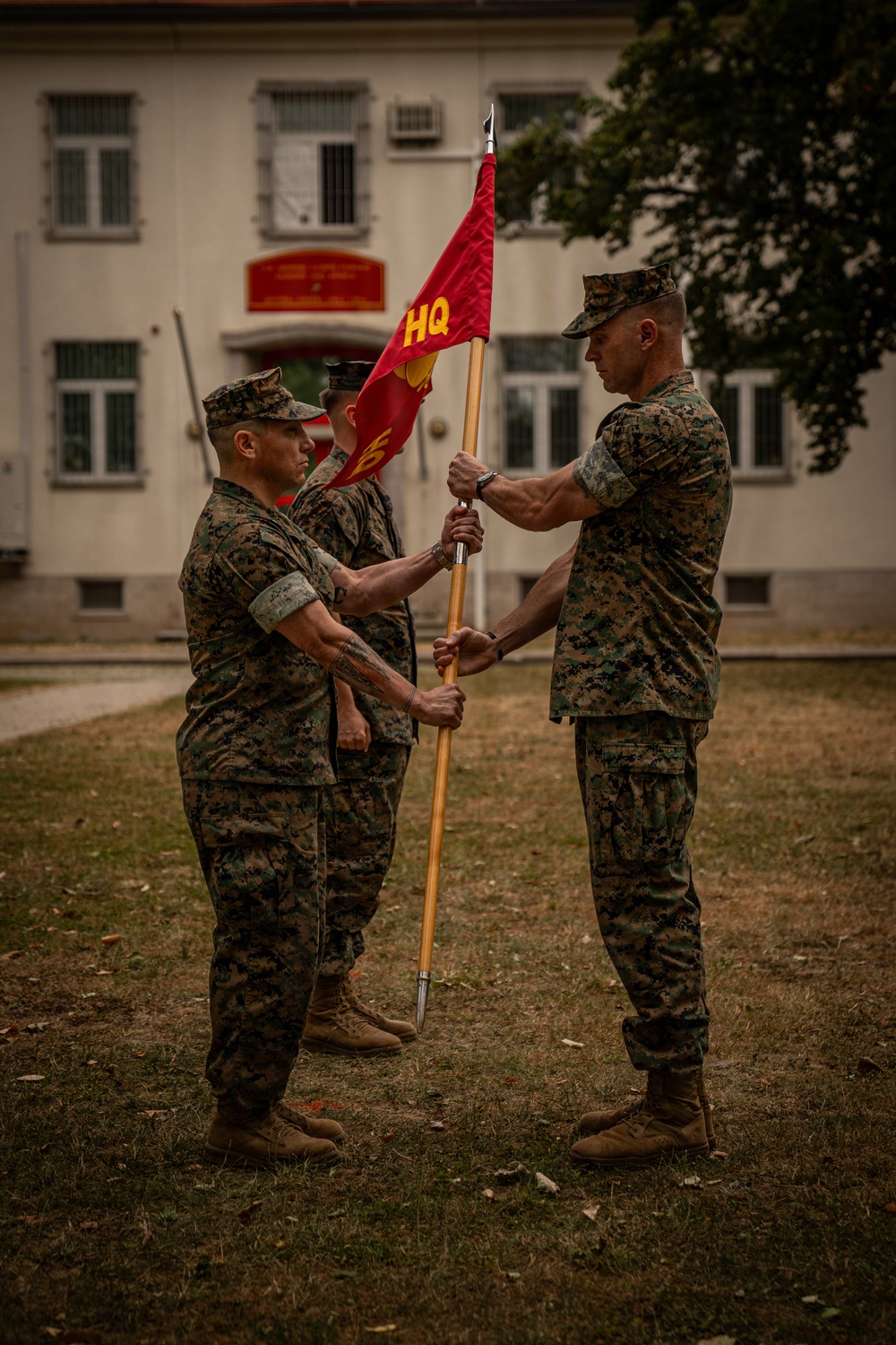 U.S. Marine Corps Forces, Europe and Africa conducts Headquarters Company change of command ceremony in Germany
