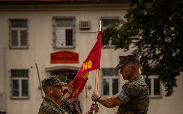 U.S. Marine Corps Forces, Europe and Africa conducts Headquarters Company change of command ceremony in Germany