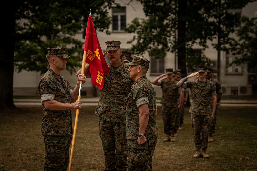 U.S. Marine Corps Forces, Europe and Africa conducts Headquarters Company change of command ceremony in Germany