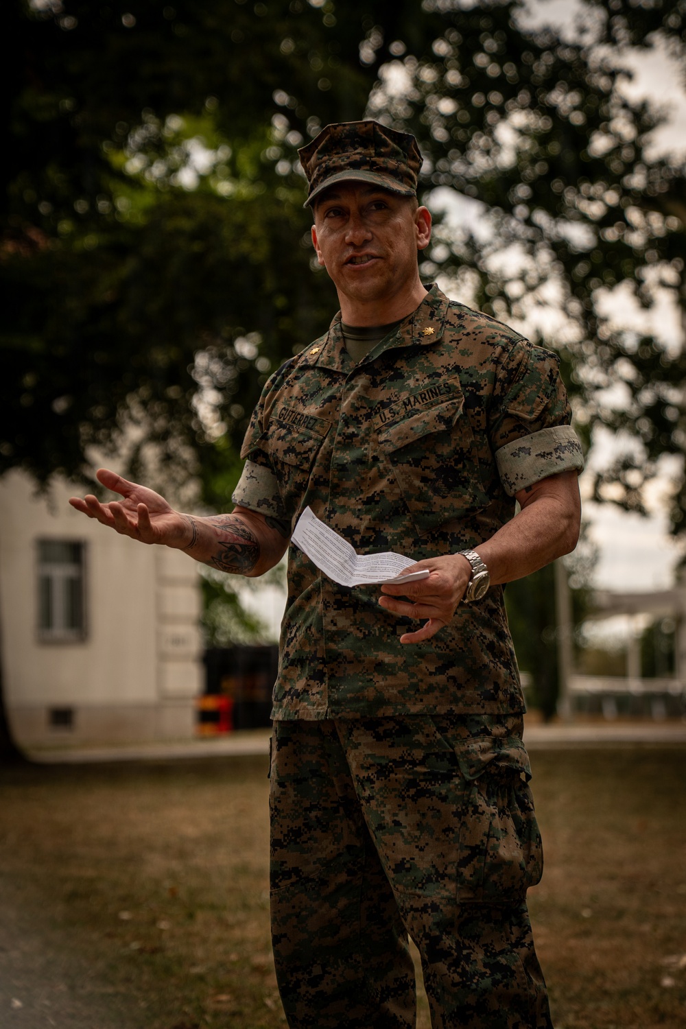 U.S. Marine Corps Forces, Europe and Africa conducts Headquarters Company change of command ceremony in Germany