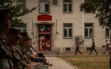U.S. Marine Corps Forces, Europe and Africa conducts Headquarters Company change of command ceremony in Germany