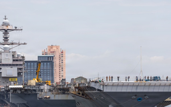 Norfolk Naval Shipyard Welcomes USS Gerald R. Ford for its First Planned Incremental Availability