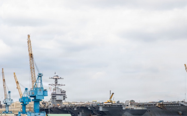 Norfolk Naval Shipyard Welcomes USS Gerald R. Ford for its First Planned Incremental Availability