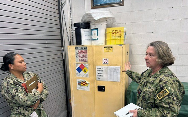 HAZMAT inspection at NAVSUP FLC Jacksonville site NAS JRB Fort Worth