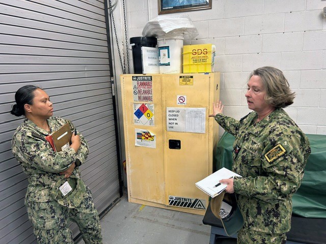 HAZMAT inspection at NAVSUP FLC Jacksonville site NAS JRB Fort Worth