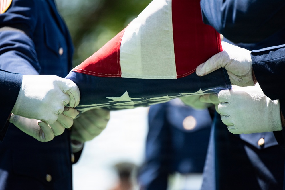 Full Military Funeral Honors with Escort were Conducted During a Memorial Service for U.S. Merchant Marine Galleyman-Utility Jose Pabon