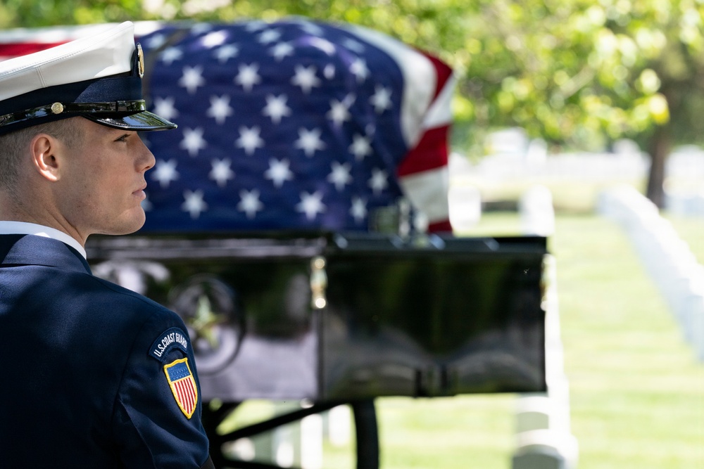 Full Military Funeral Honors with Escort were Conducted During a Memorial Service for U.S. Merchant Marine Galleyman-Utility Jose Pabon