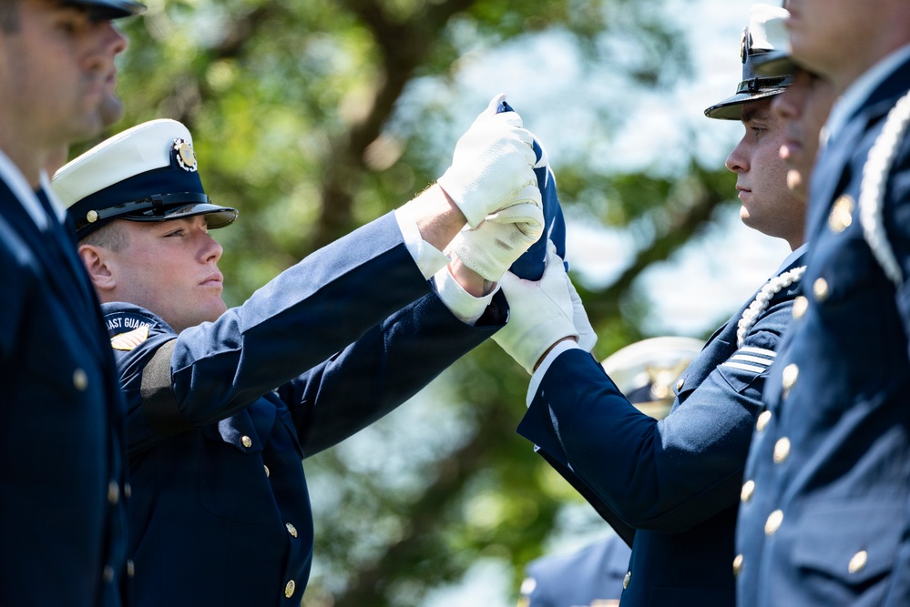 Full Military Funeral Honors with Escort were Conducted During a Memorial Service for U.S. Merchant Marine Galleyman-Utility Jose Pabon