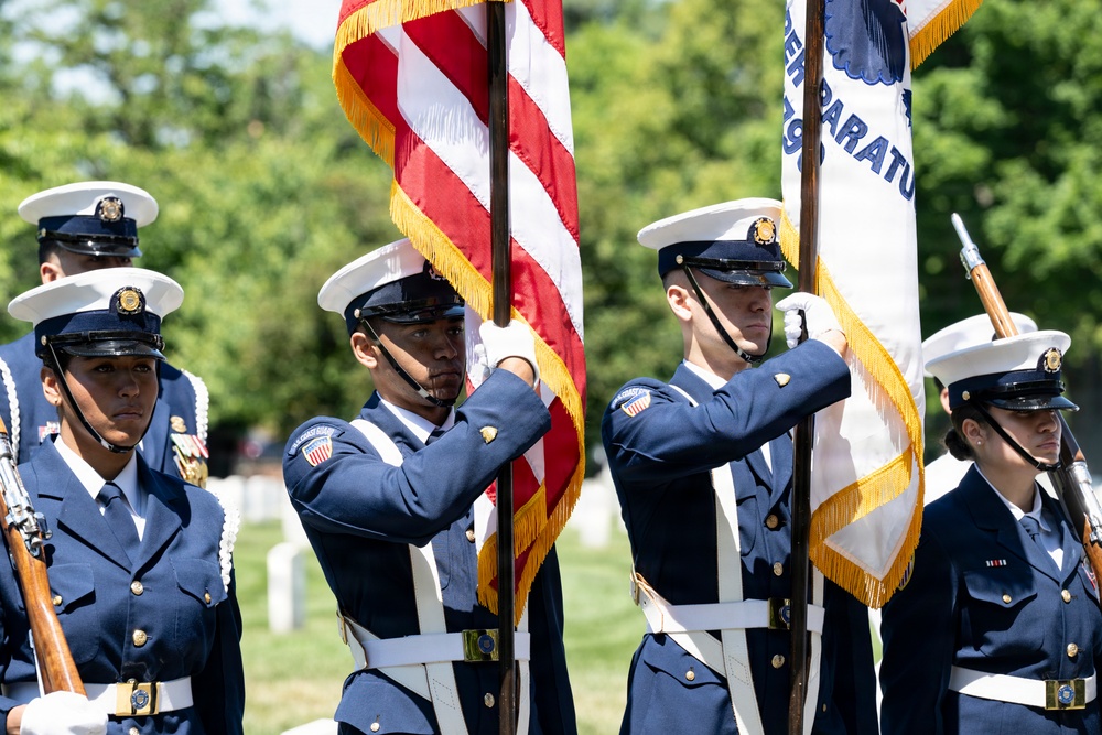 Full Military Funeral Honors with Escort were Conducted During a Memorial Service for U.S. Merchant Marine Galleyman-Utility Jose Pabon