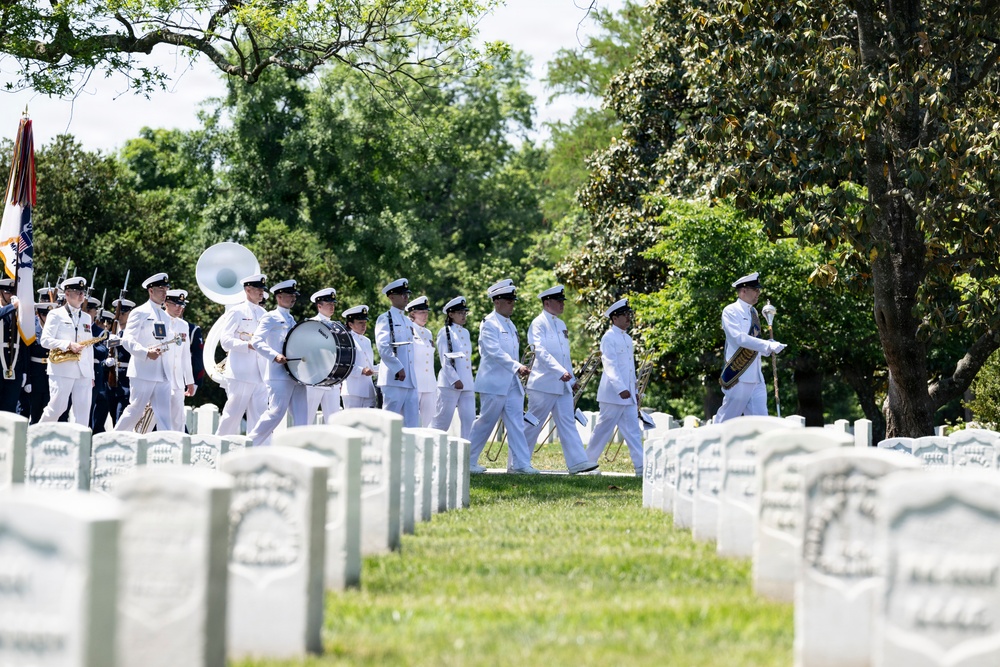 Full Military Funeral Honors with Escort were Conducted During a Memorial Service for U.S. Merchant Marine Galleyman-Utility Jose Pabon