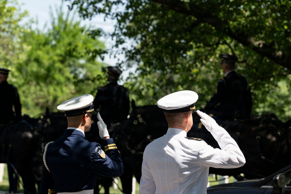 Full Military Funeral Honors with Escort were Conducted During a Memorial Service for U.S. Merchant Marine Galleyman-Utility Jose Pabon