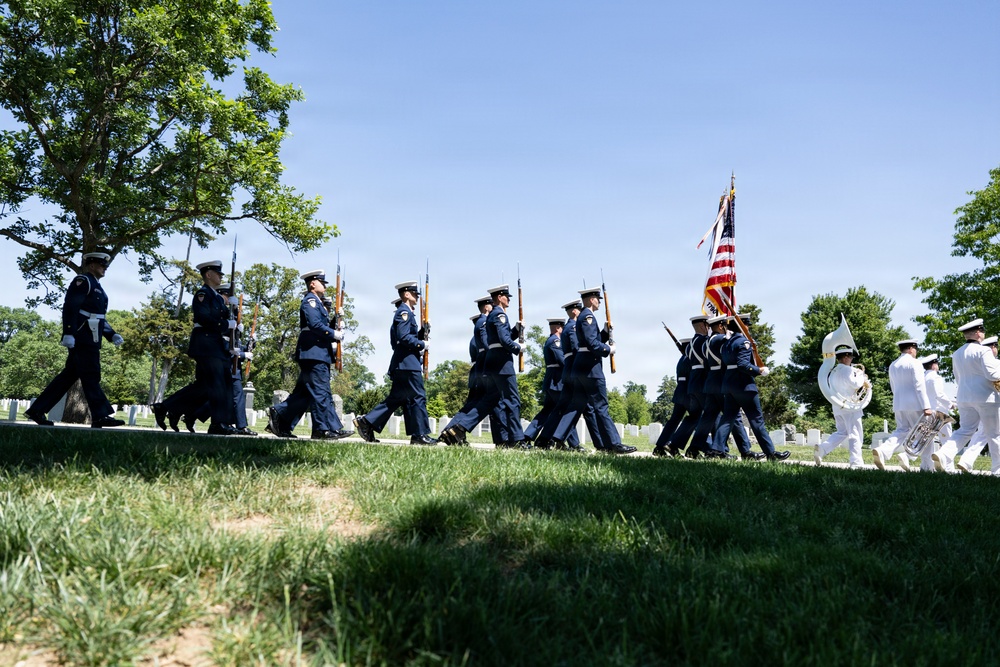 Full Military Funeral Honors with Escort were Conducted During a Memorial Service for U.S. Merchant Marine Galleyman-Utility Jose Pabon
