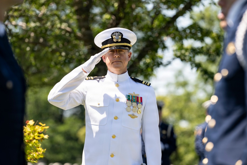 Full Military Funeral Honors with Escort were Conducted During a Memorial Service for U.S. Merchant Marine Galleyman-Utility Jose Pabon