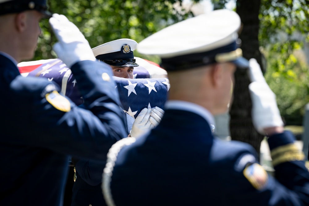 Full Military Funeral Honors with Escort were Conducted During a Memorial Service for U.S. Merchant Marine Galleyman-Utility Jose Pabon