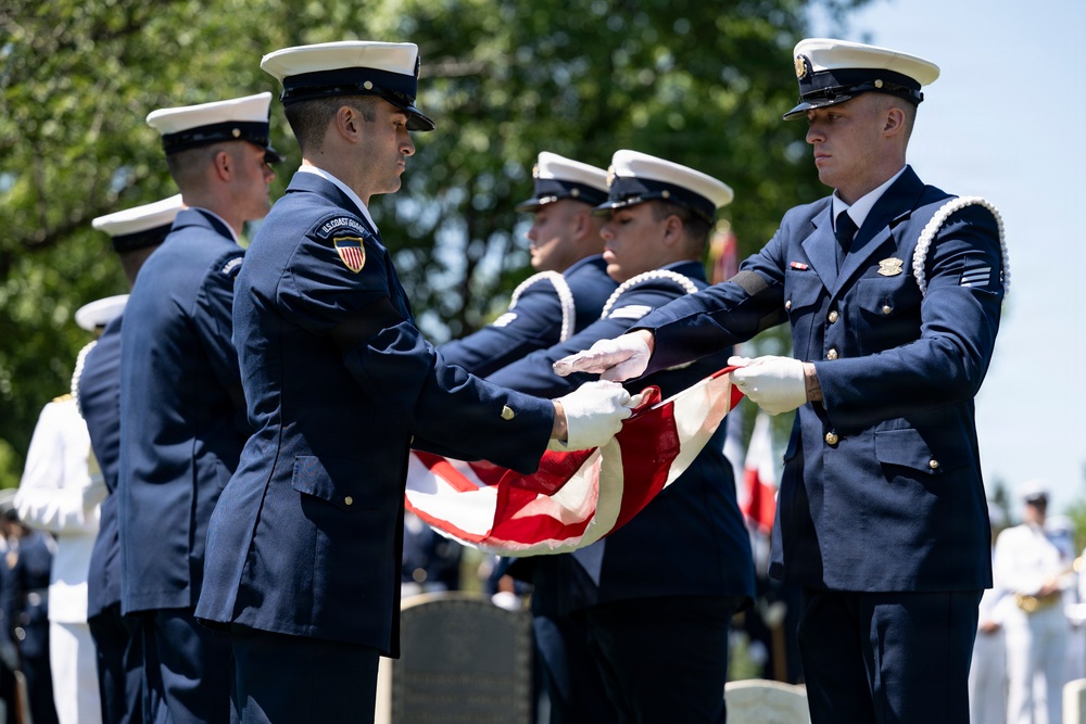 Full Military Funeral Honors with Escort were Conducted During a Memorial Service for U.S. Merchant Marine Galleyman-Utility Jose Pabon