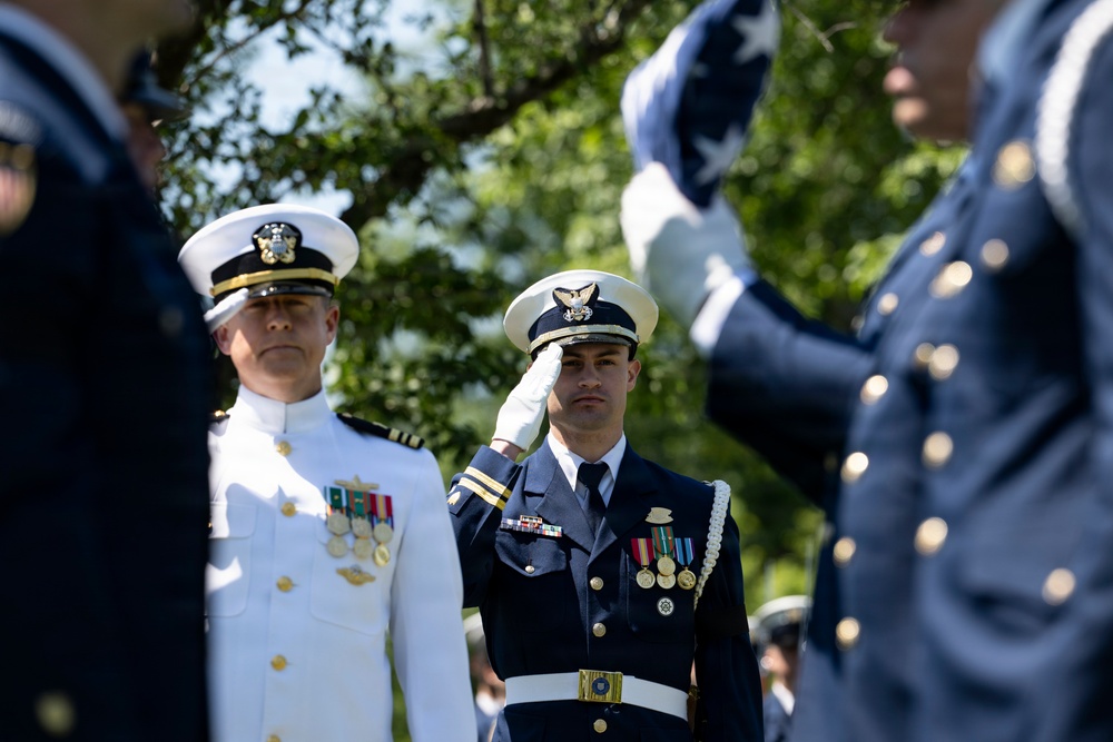 Full Military Funeral Honors with Escort were Conducted During a Memorial Service for U.S. Merchant Marine Galleyman-Utility Jose Pabon