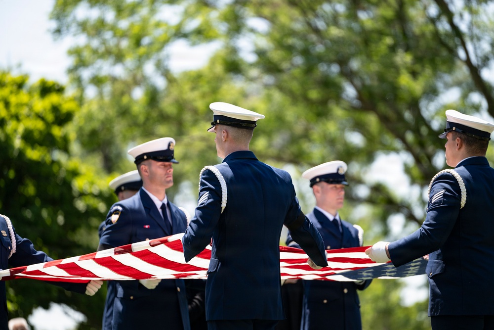Full Military Funeral Honors with Escort were Conducted During a Memorial Service for U.S. Merchant Marine Galleyman-Utility Jose Pabon