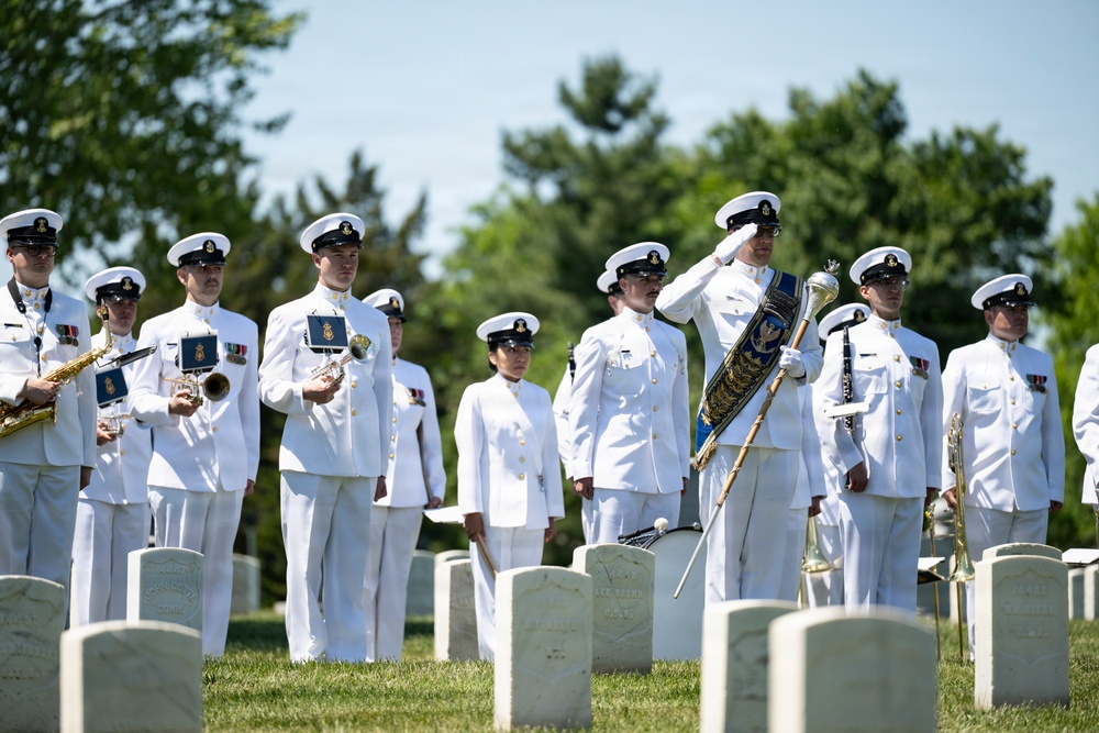 Full Military Funeral Honors with Escort were Conducted During a Memorial Service for U.S. Merchant Marine Galleyman-Utility Jose Pabon