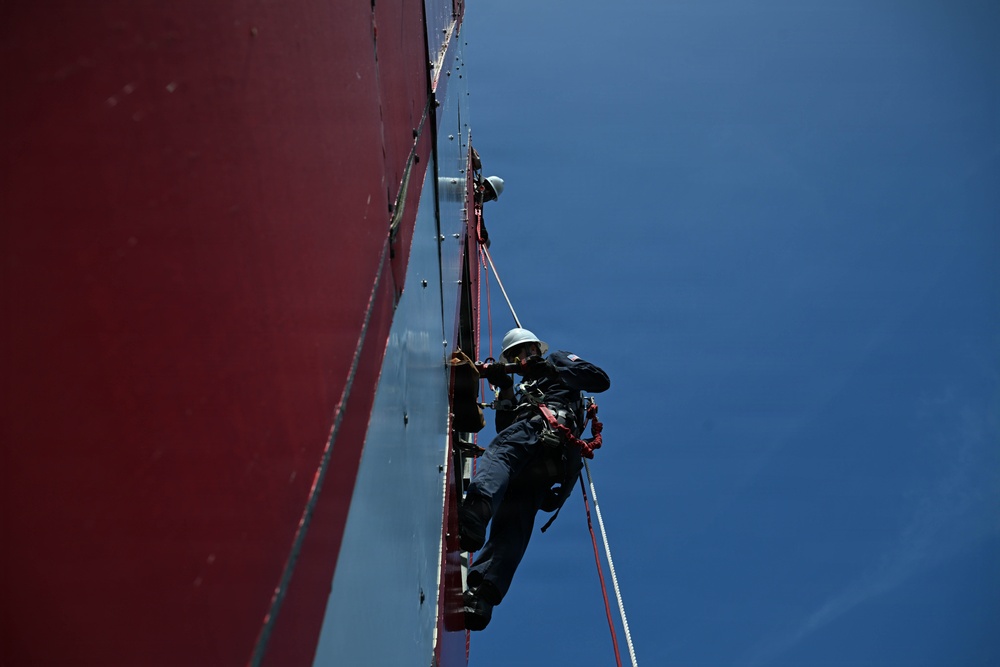 Coast Guard conducts maintenance on Lake Michigan near Green Bay, Wisconsin