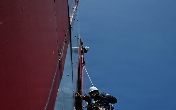 Coast Guard conducts maintenance on Lake Michigan near Green Bay, Wisconsin