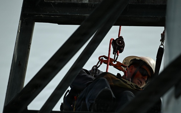 Coast Guard conducts maintenance on Lake Michigan near Green Bay, Wisconsin