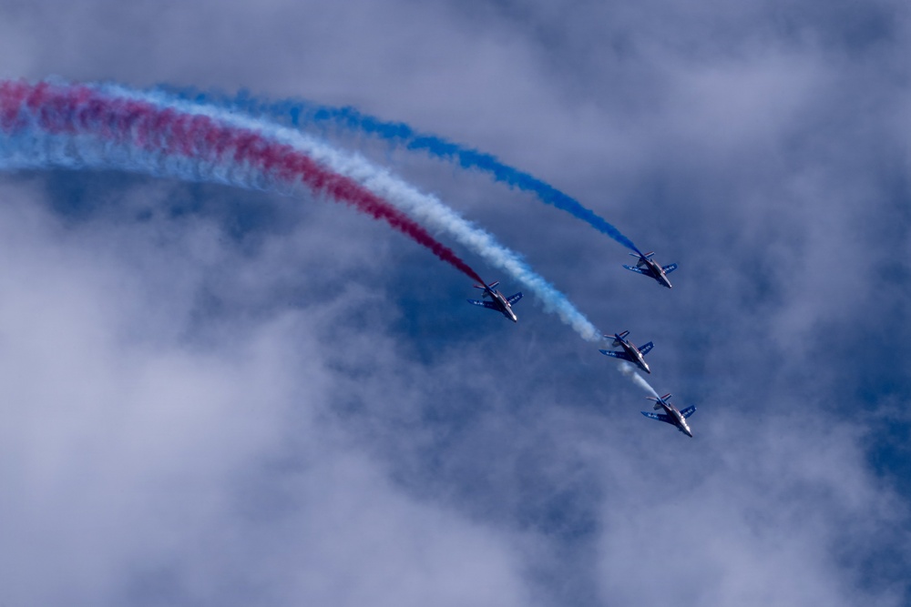 Patrouille de France demo team prepares for Liberté 250 over Joint Base Andrews