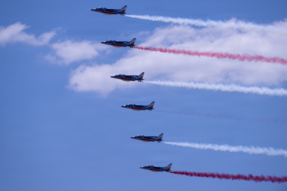 Patrouille de France demo team prepares for Liberté 250 over Joint Base Andrews