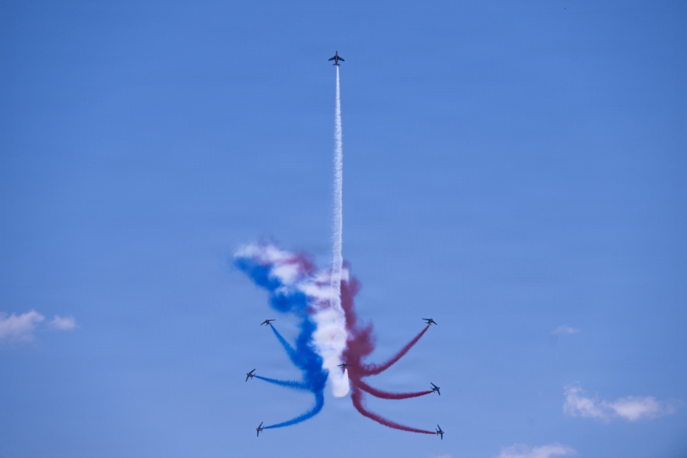 Patrouille de France demo team prepares for Liberté 250 over Joint Base Andrews