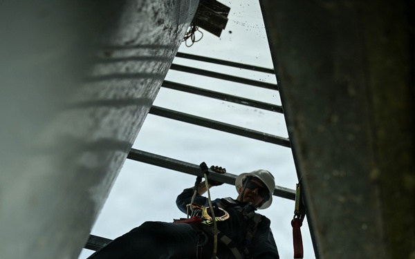 Coast Guard conducts maintenance on Lake Michigan near Green Bay, Wisconsin