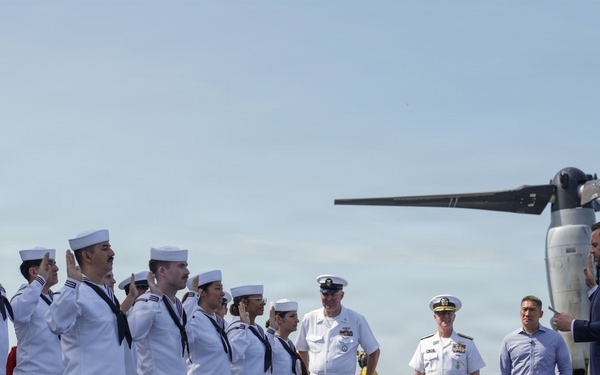 USS KEARSARGE Hosts Vice President JD Vance During INR 250