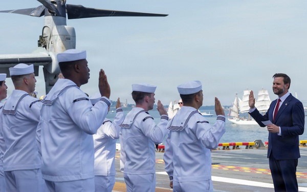 USS KEARSARGE Hosts Vice President JD Vance During INR 250