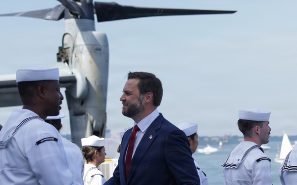 USS KEARSARGE Hosts Vice President JD Vance During INR 250